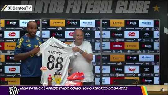 Meia Patrick é apresentado como novo reforço do Santos - Programa: Globo Esporte SP 