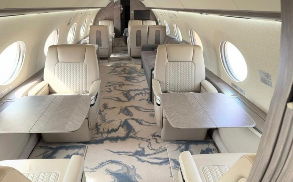 Gulfstream G700, avião que trouxe Neymar ao Brasil — Foto: Divulgação