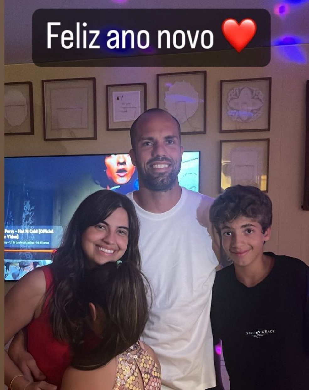 Marcelo Lomba também registrou passagem de Ano Novo — Foto: Reprodução/Instagram