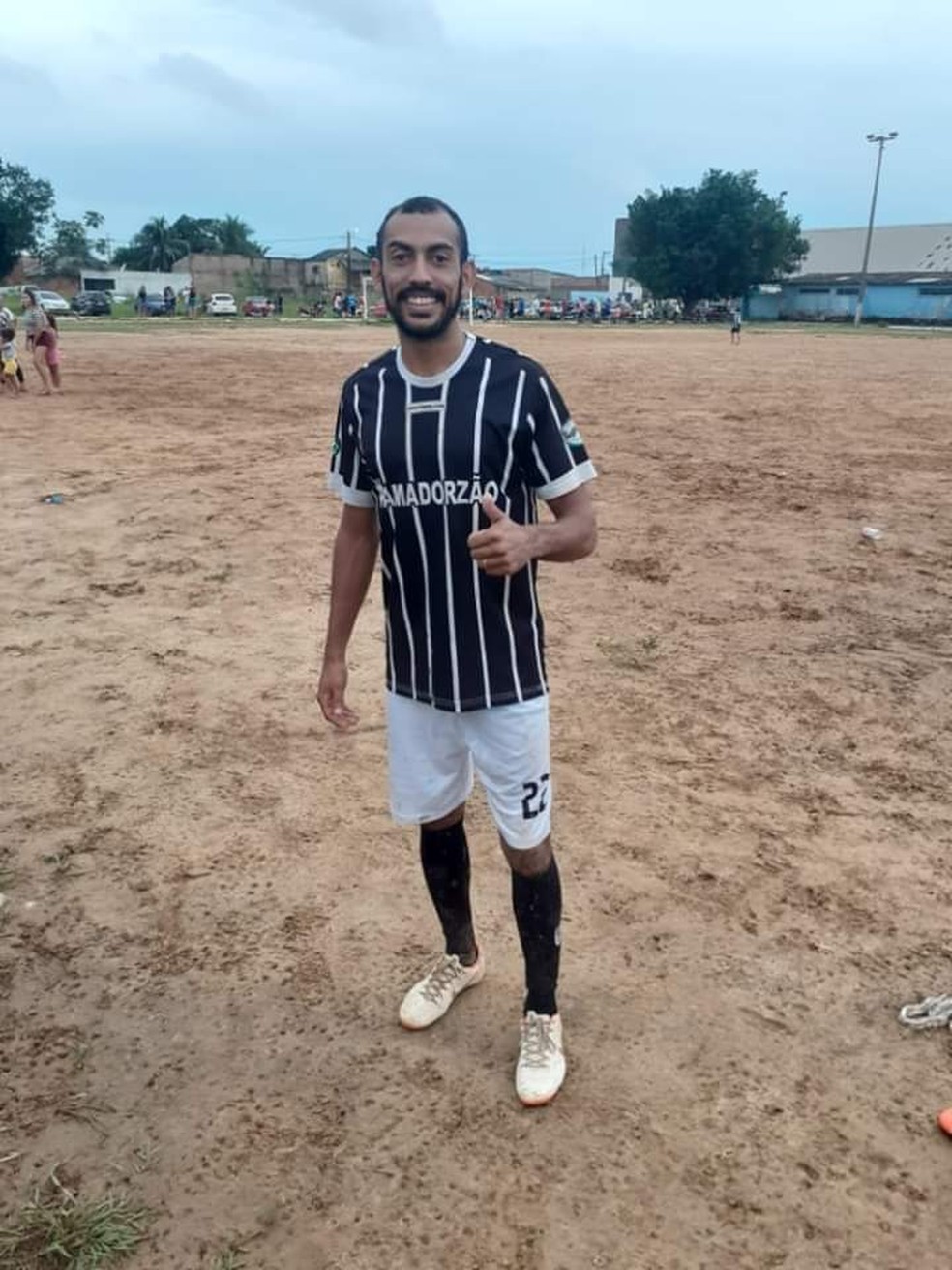 Marcinho disputando o Amadorzão pelo 100% Santana — Foto: Arquivo Pessoal