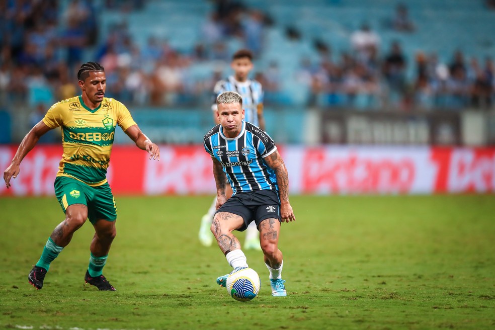 Soteldo ficou fora do jogo deste sábado — Foto: Lucas Uebel/Grêmio FBPA