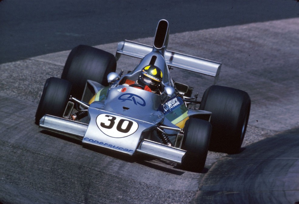 Wilsinho Fittipaldi guia o Copersucar FD03 no GP da Alemanha de F1 1975 — Foto: Hoch Zwei/Corbis via Getty Images