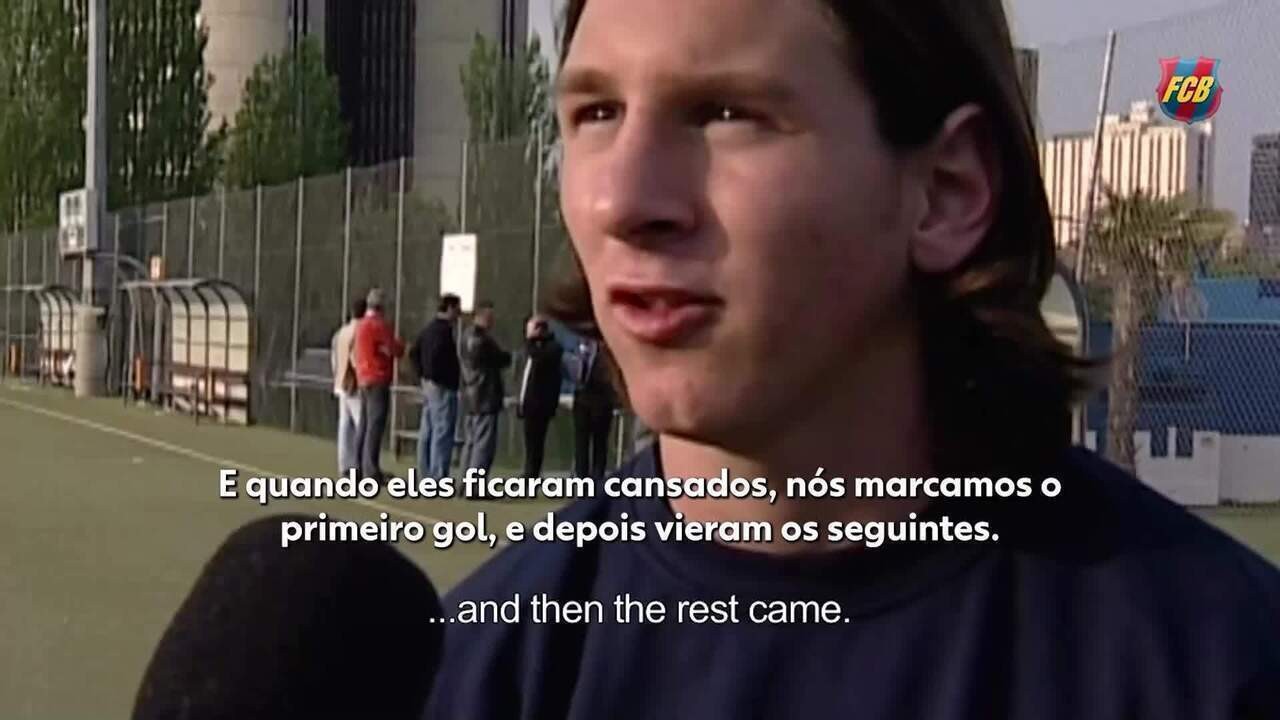 Veja show de Messi citado pelo técnico da Espanha em goleada do Barcelona juvenil há 22 anos