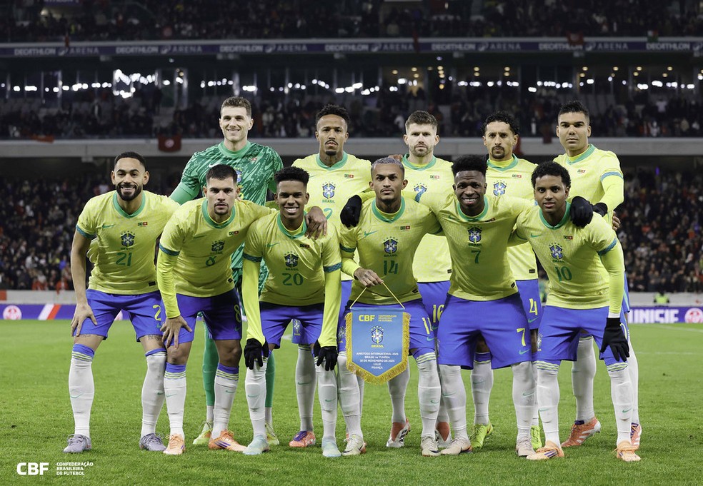 Brasil enfrentará França, Croácia, Panamá e Egito antes da estreia na Copa do Mundo de 2026 — Foto: Rafael Ribeiro