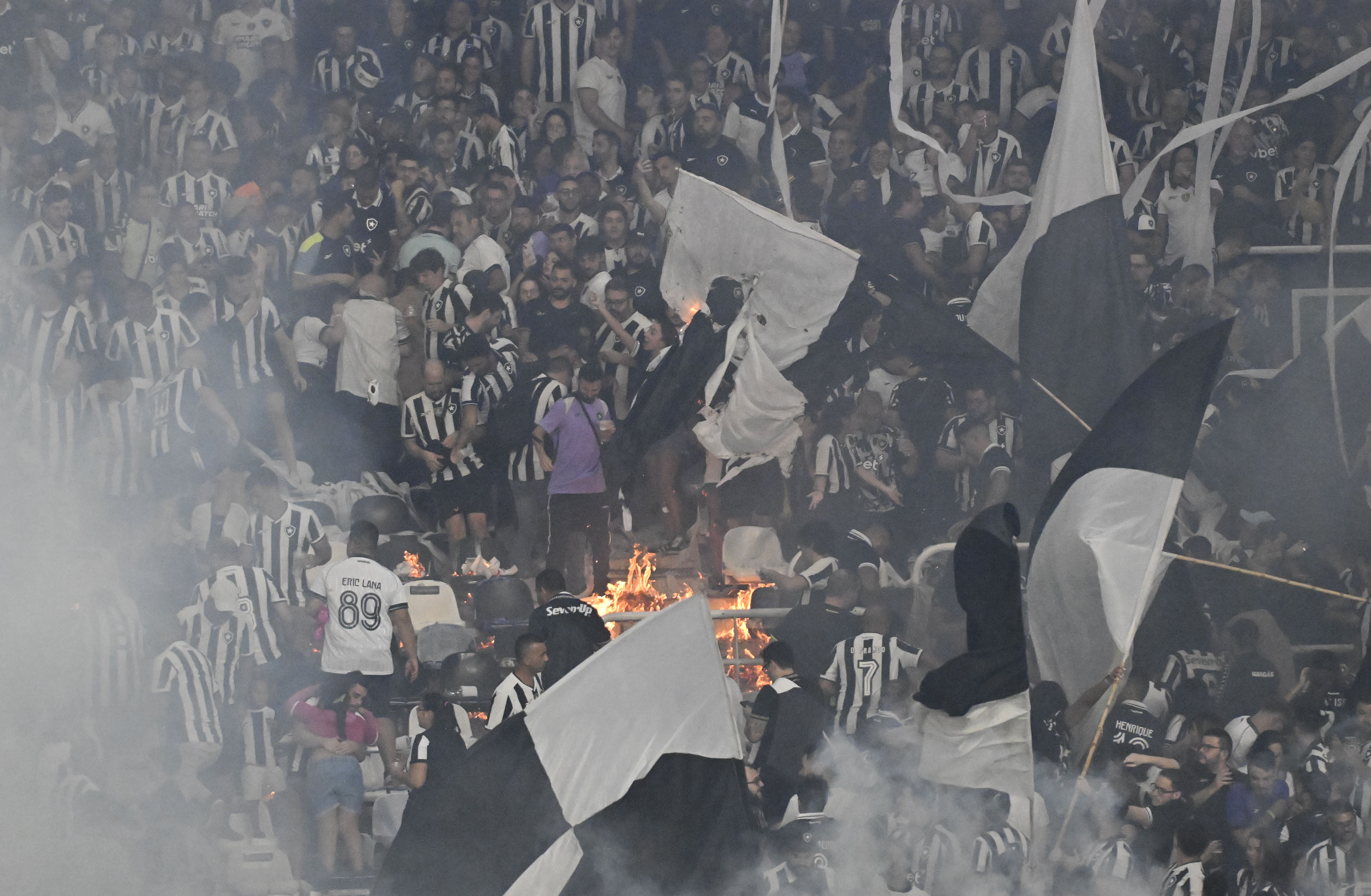 Botafogo suspende torcedores que acenderam sinalizadores em princípio de incêndio no Nilton Santos