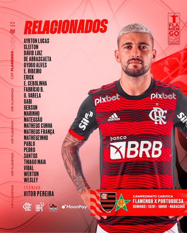 Léo Pereira é relacionado para jogo entre Flamengo e Santos