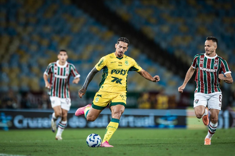 Fluminense x Mirassol, Chico da Costa e Renê — Foto: Pedro Zacchi/Agência Mirassol
