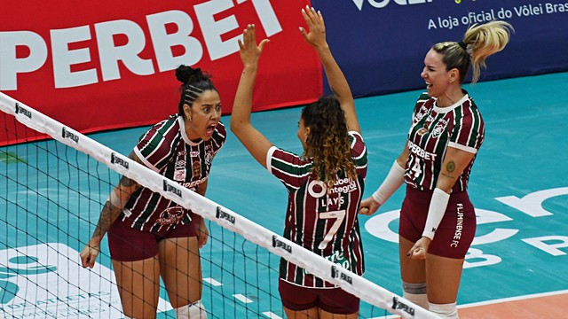 Ariane comemora ponto para o Fluminense - Superliga 2025/26 - Fluminense x Osasco