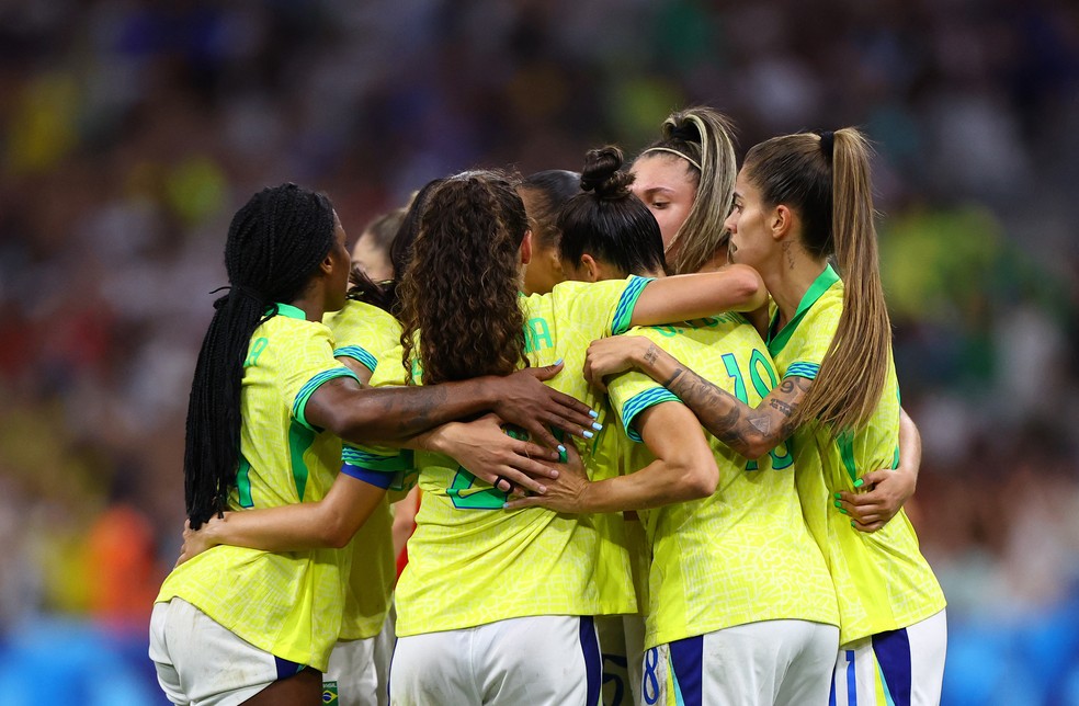 Seleção brasileira feminina se classifica para a final das Olimpíadas de Paris — Foto: REUTERS