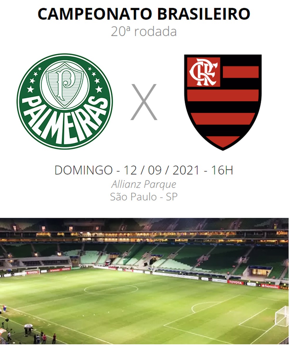 Palmeiras x Flamengo: veja onde assistir, escalações, desfalques e
