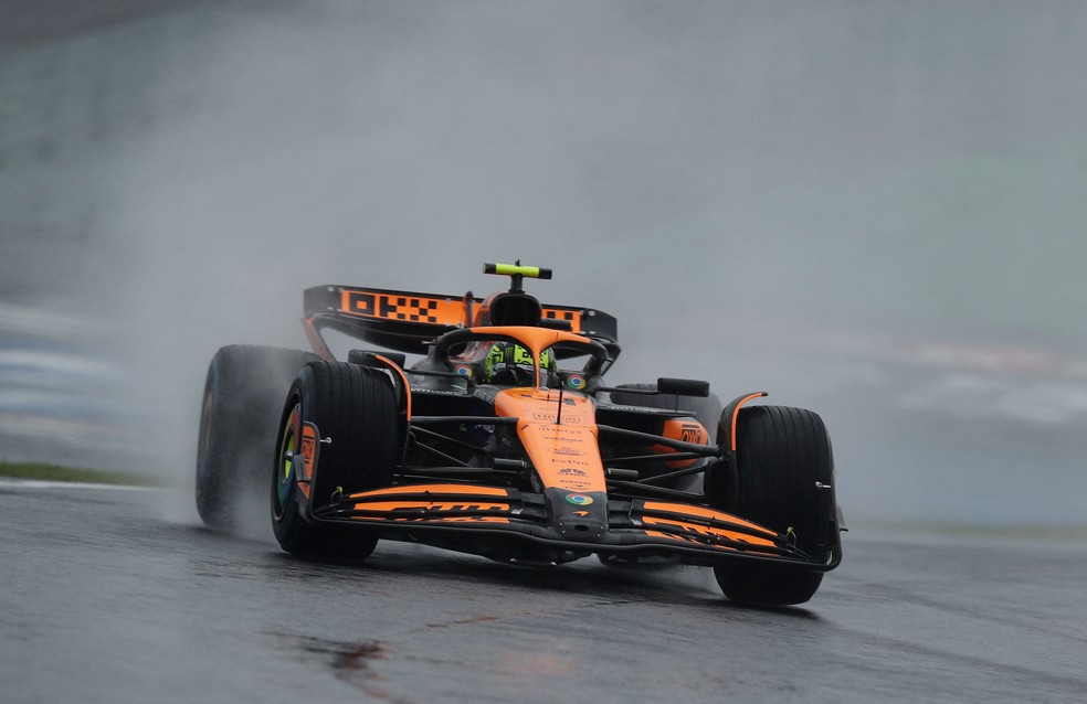 Lando Norris no treino classificatório do GP de São Paulo 2024 — Foto: Reuters