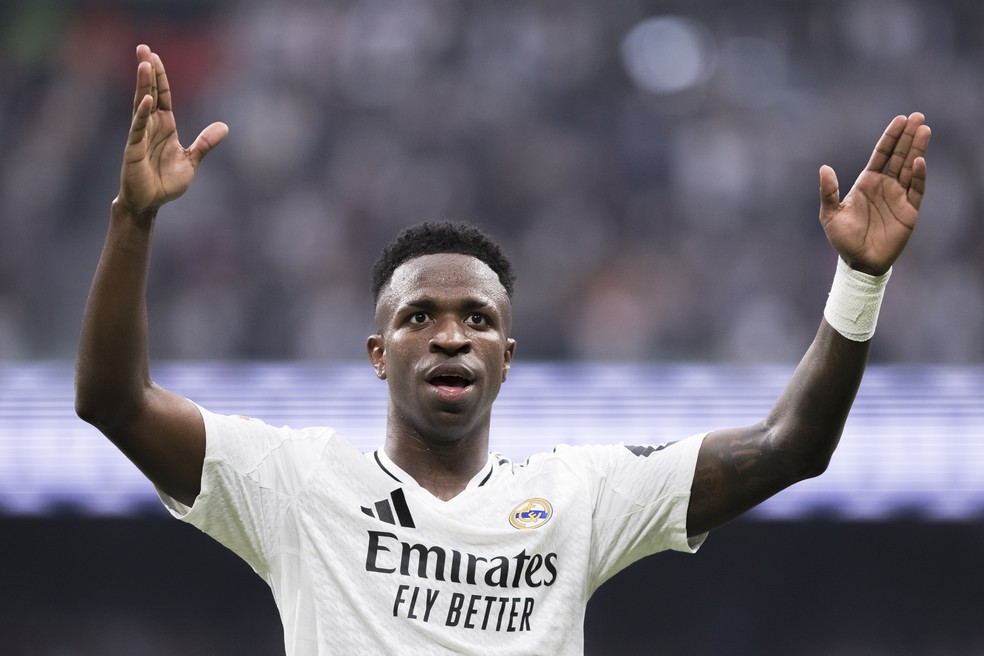 VIni Jr. é eleito o melhor jogador do mês de novembro em La Liga — Foto: Getty Images
