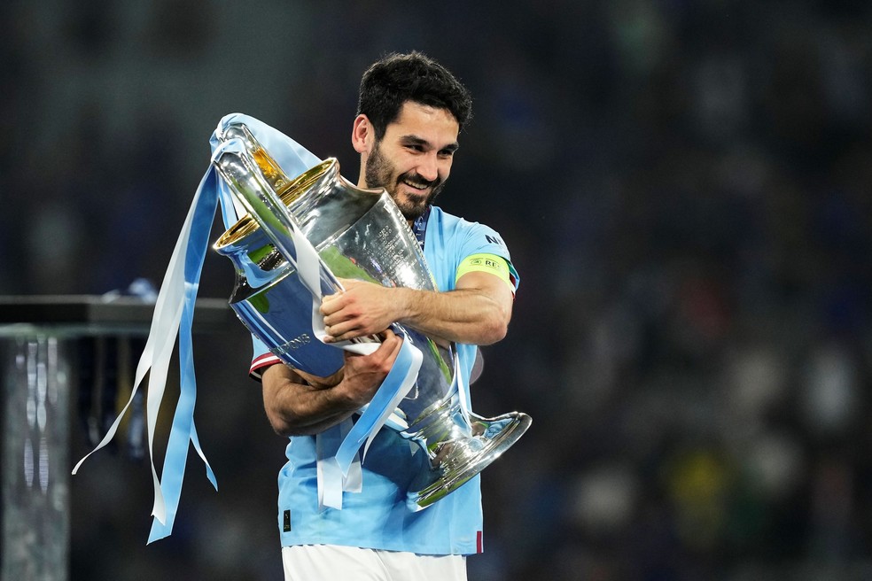 Gündogan foi campeão da Champions League pelo Manchester City na última temporada — Foto: Getty Images