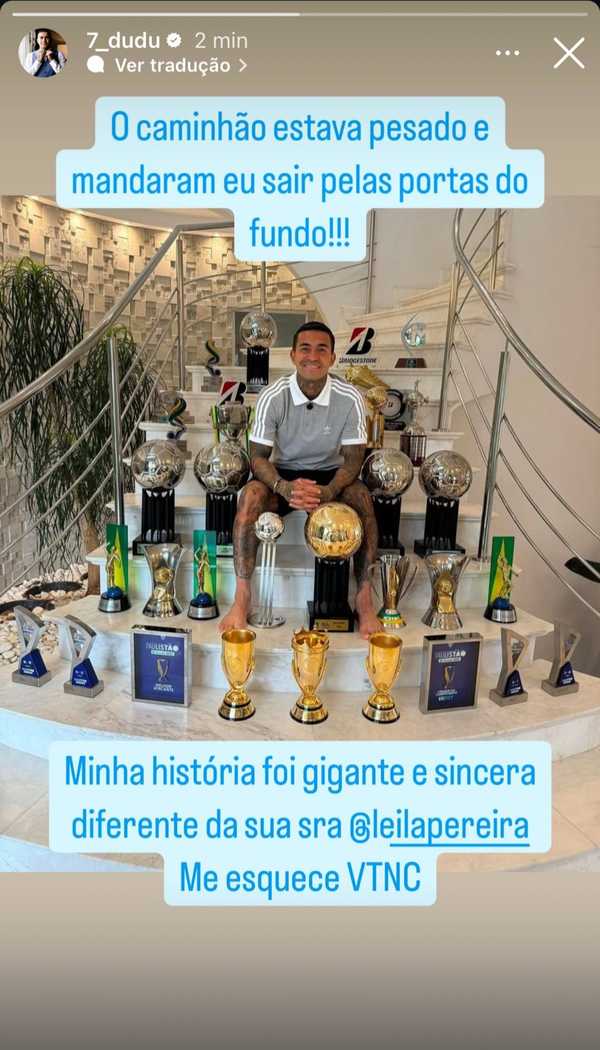 Dudu responde crítica, xinga Leila Pereira e faz pedido à presidente do Palmeiras