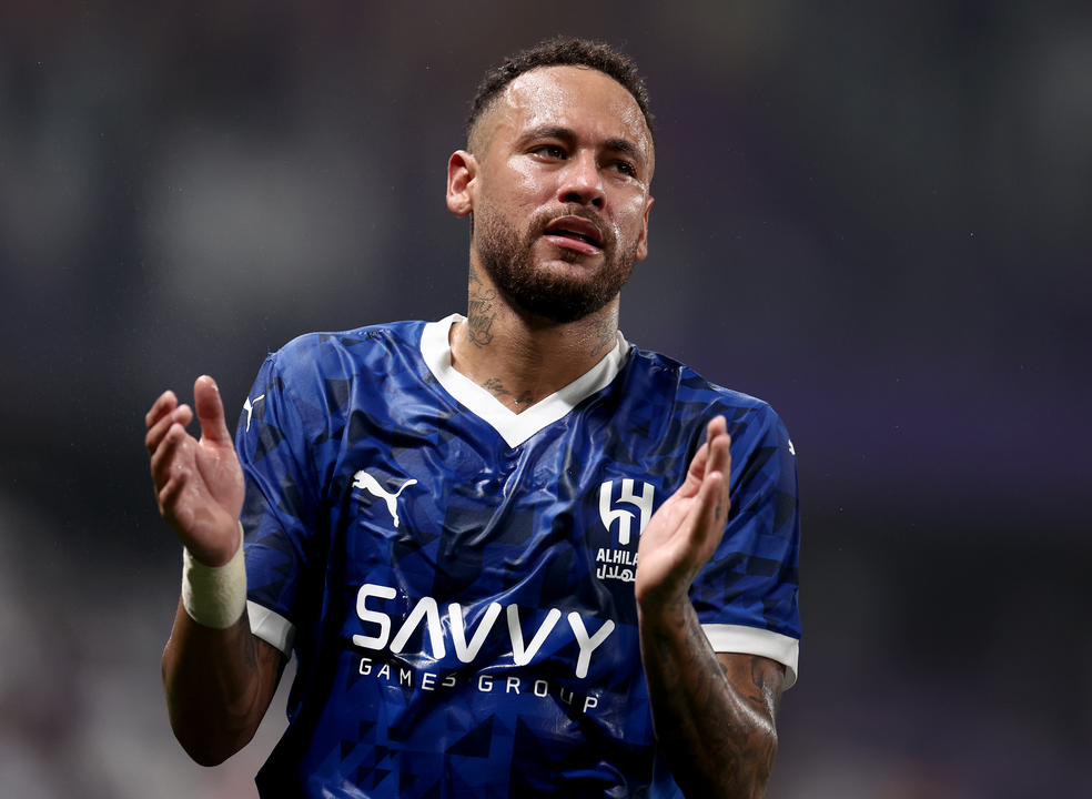 Neymar entrou no segundo tempo do duelo entre Al-Hilal e Al-Ain — Foto: Getty Images
