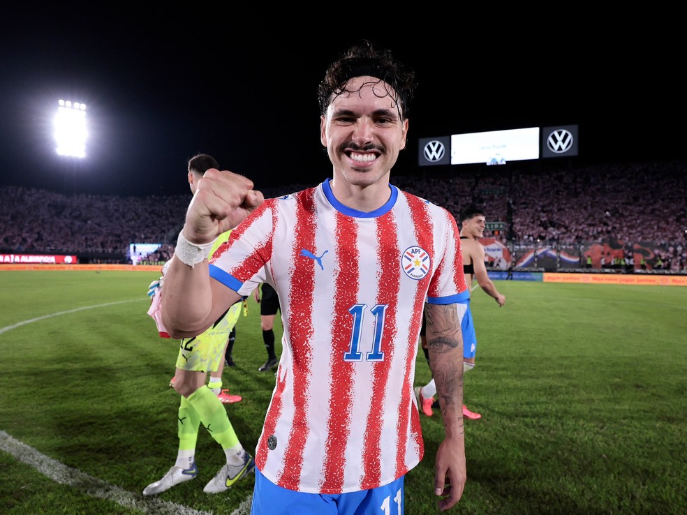 Maurício pela Seleção do Paraguai — Foto: Divulgação/ Federação Paraguaia de Futebol