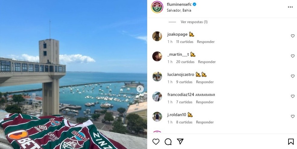 Comentários racistas em publicação do Fluminense — Foto: Reprodução