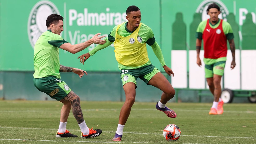 Michel durante treino na pr�-temporada do Palmeiras � Foto: Cesar Greco