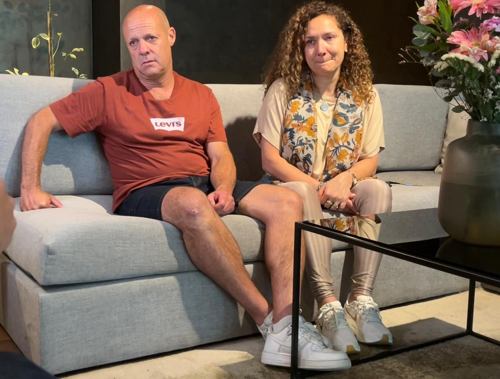 Ricardo Garro e Andrea Prietto, pai e mãe de Rodrigo Garro, do Corinthians