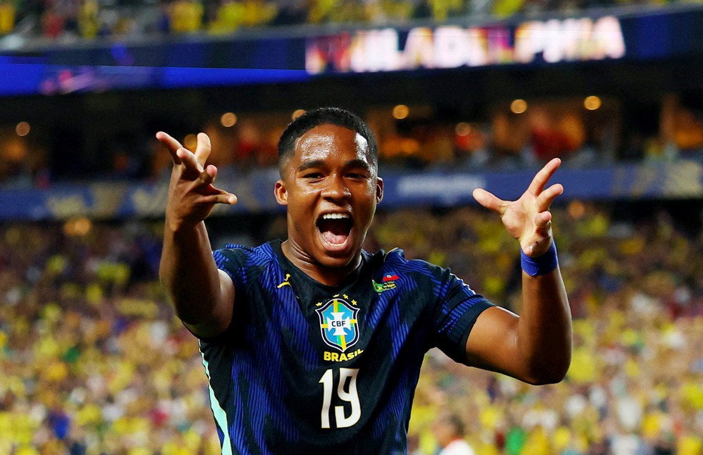 Endrick na Copa em ação