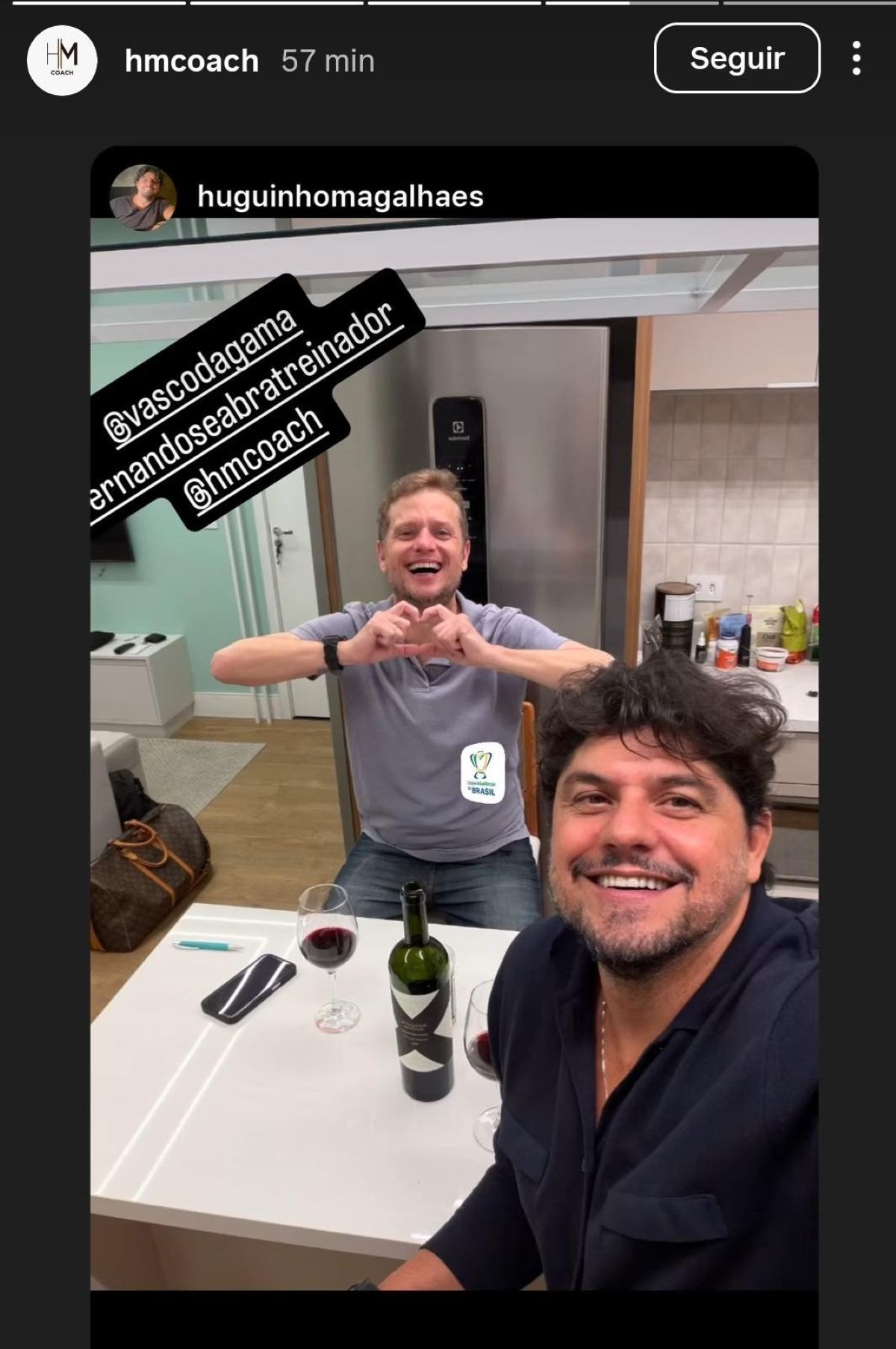 Empresário "vaza" acerto de Fernando Seabra com o Vasco em foto nas redes sociais