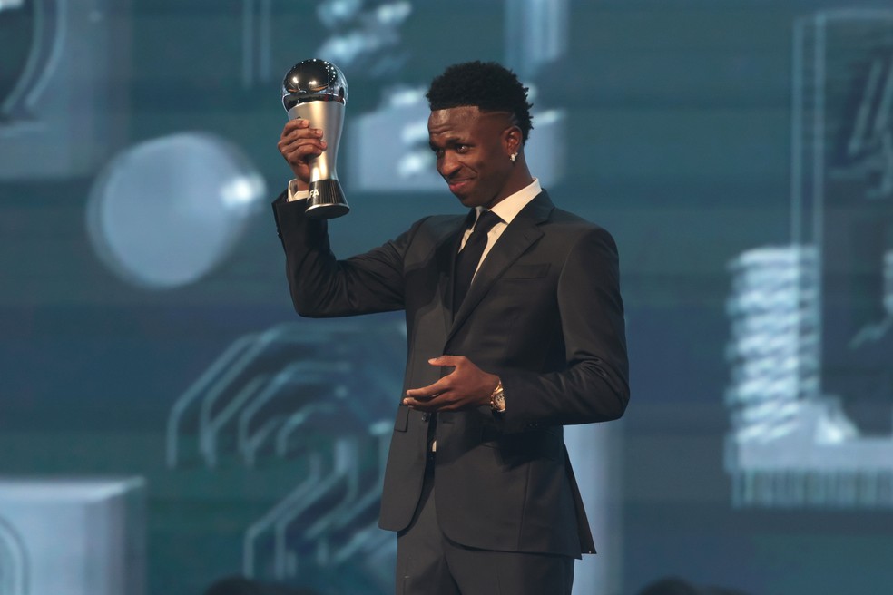 Fifa The Best 2024: Vini Jr. é eleito o melhor jogador do mundo — Foto: Getty Images