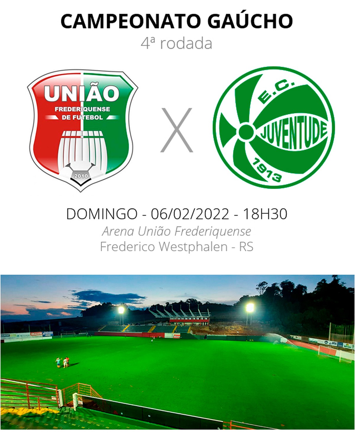 União Frederiquense x Juventude veja onde assistir, escalações, desfalques e arbitragem