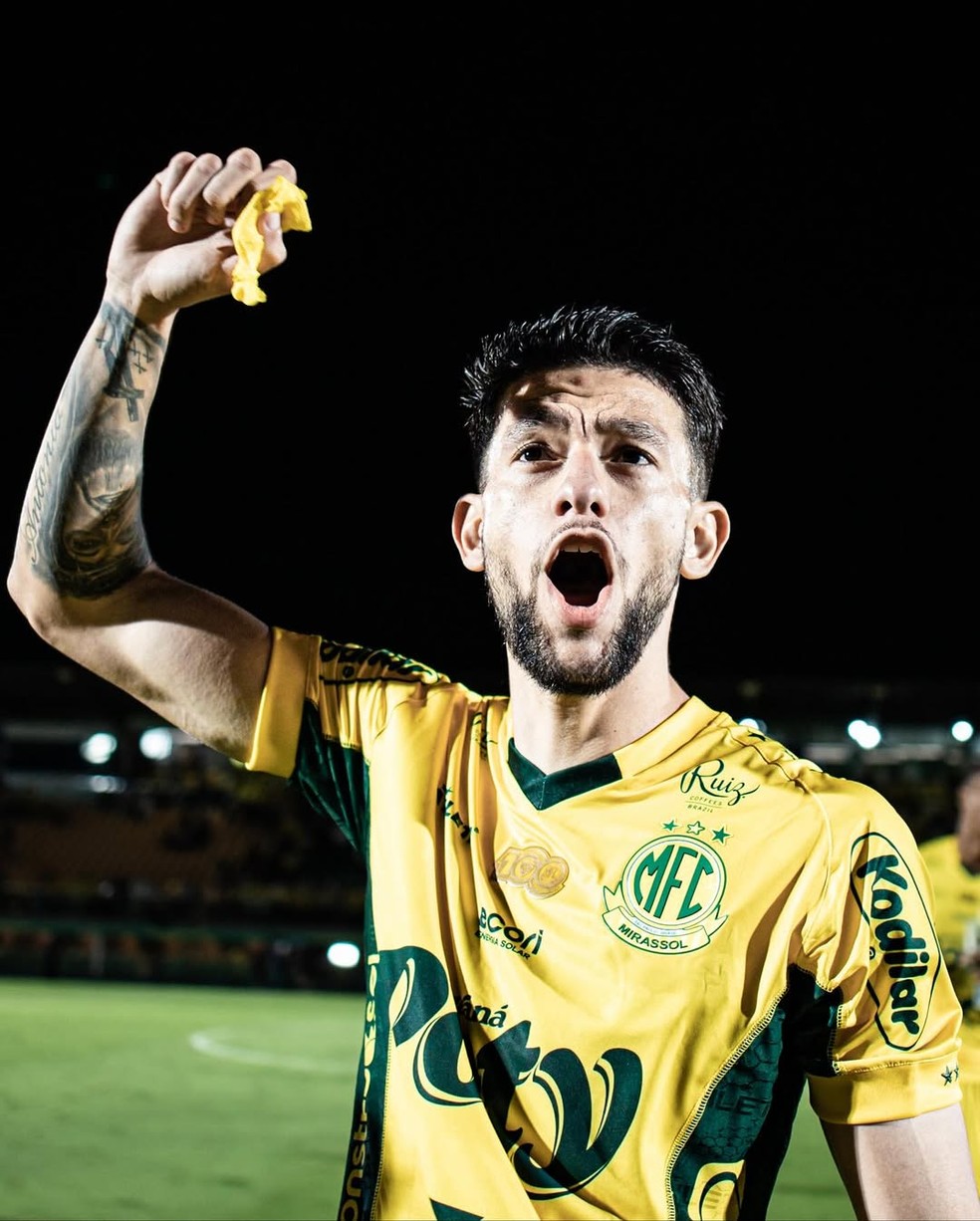 Jemmes em ação pelo Mirassol em 2025 — Foto: Reprodução/ Instagram