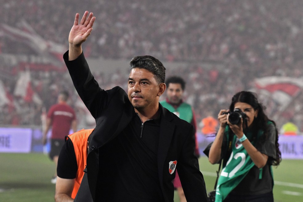 Marcelo Gallardo, técnico do River Plate — Foto: Getty Images