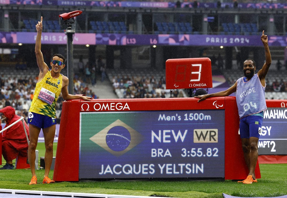 Yeltsin Jacques é bicampeão das Paralimpíadas — Foto: REUTERS/Stephanie Lecocq