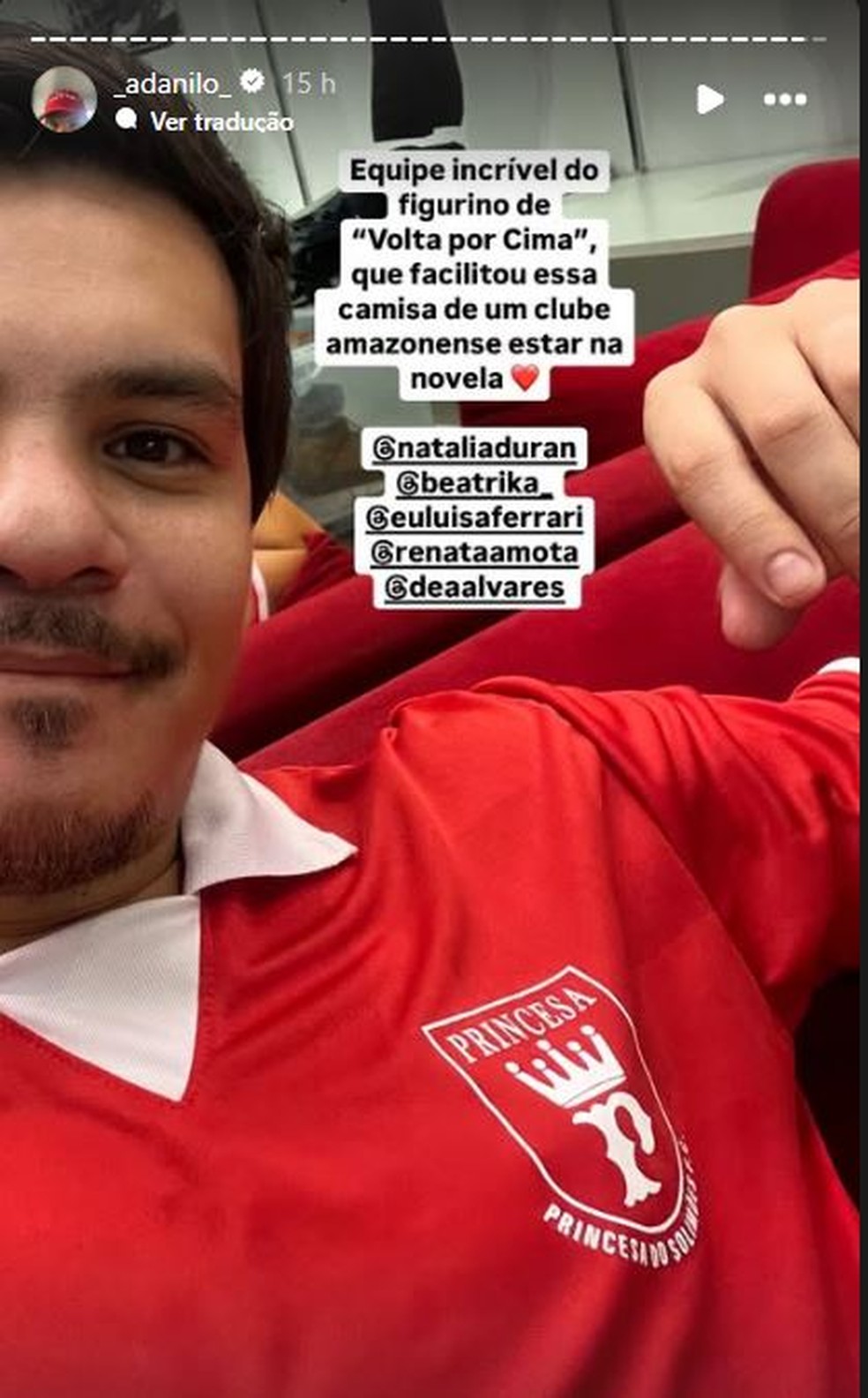 Adanilo comentou em suas redes sociais — Foto: Reprodução