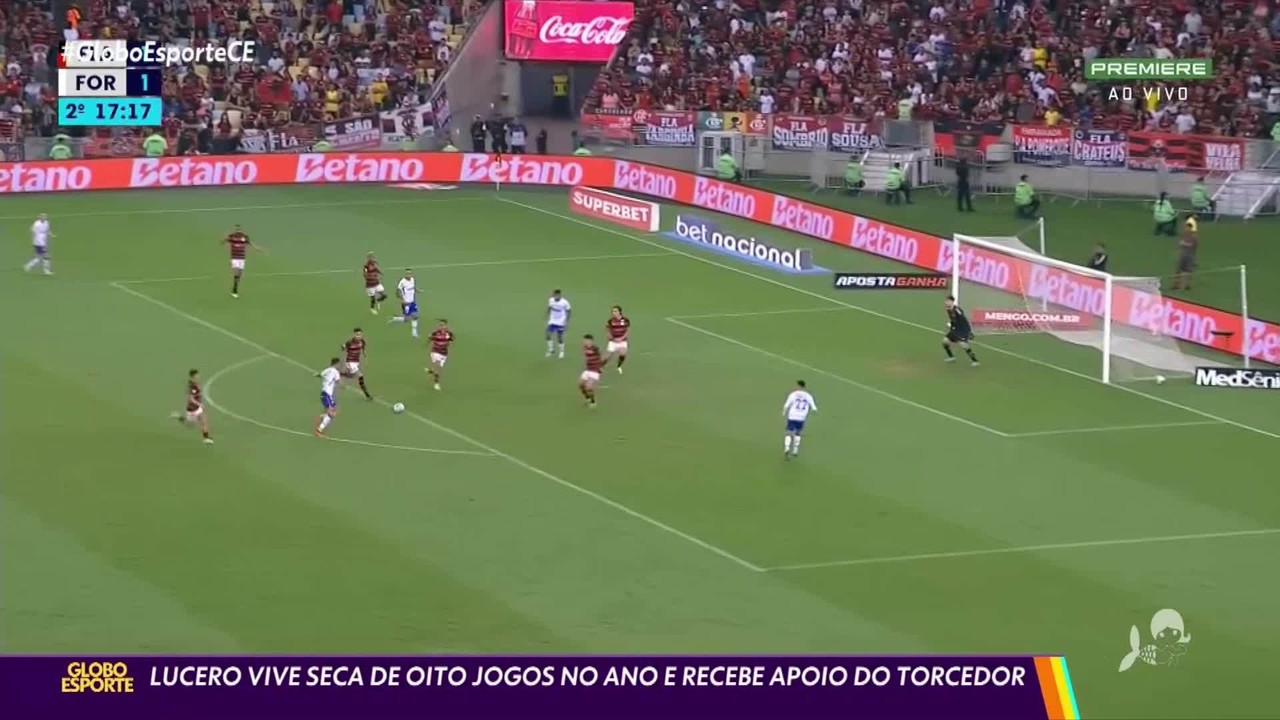 Lucero vive secabet onlinegols e recebe apoio do torcedor do Fortaleza