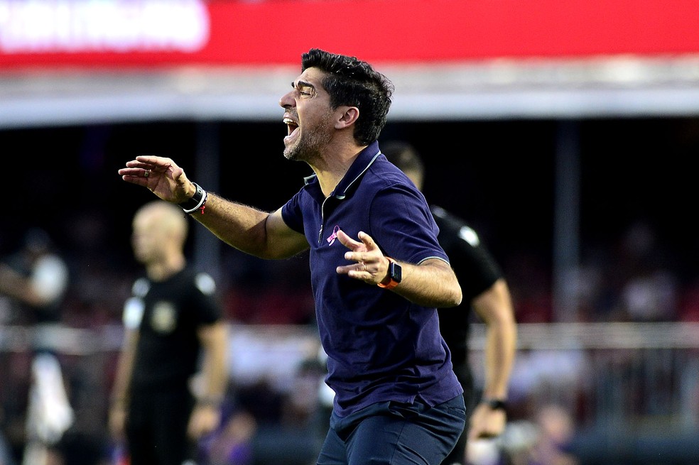 Abel Ferreira em São Paulo x Palmeiras — Foto: Marcos Ribolli
