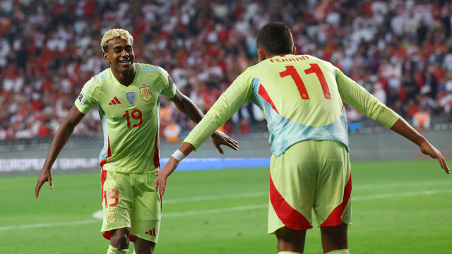 Yamal e Ferran - Eliminat&oacute;rias Europeias Copa 2026 - Turquia x Espanha