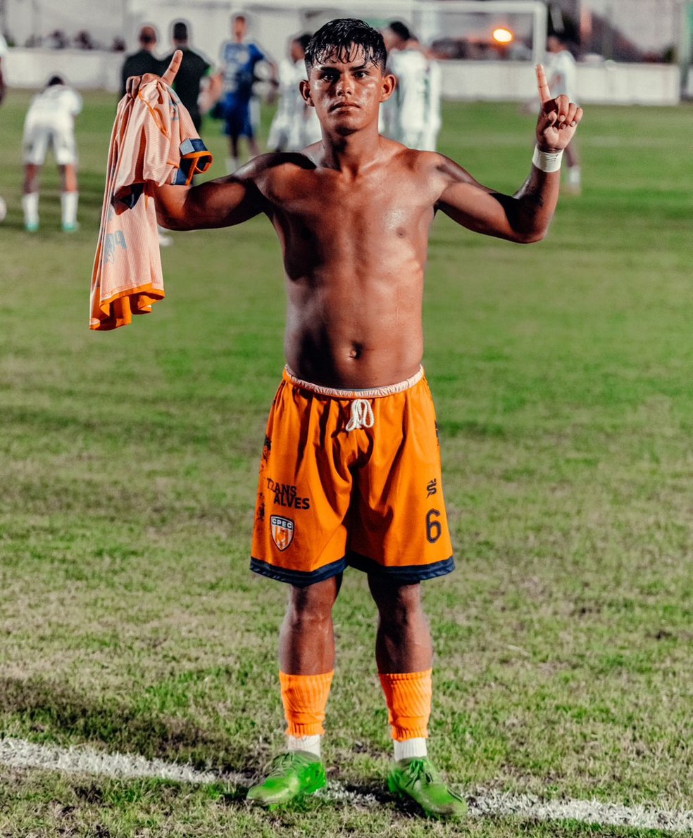 Lucas Caroço era um dos destaques do Capitão Poço na Série B1 do Campeonato Paraense — Foto: Maurylio Silva