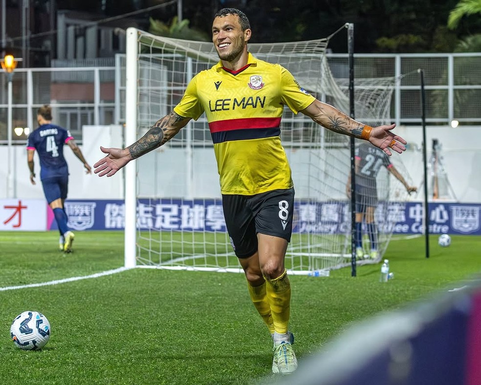 Everton Camargo, atacante do Lee Man, de Hong Kong — Foto: Divulgação | Hong Kong - Sports & Event Photographer