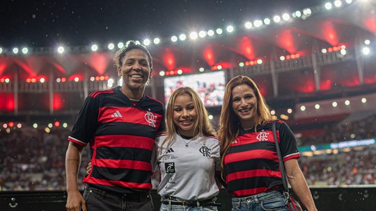 Rafaela Silva, Jade Barbosa e Flávia Saraiva são saudadas no Maracanã