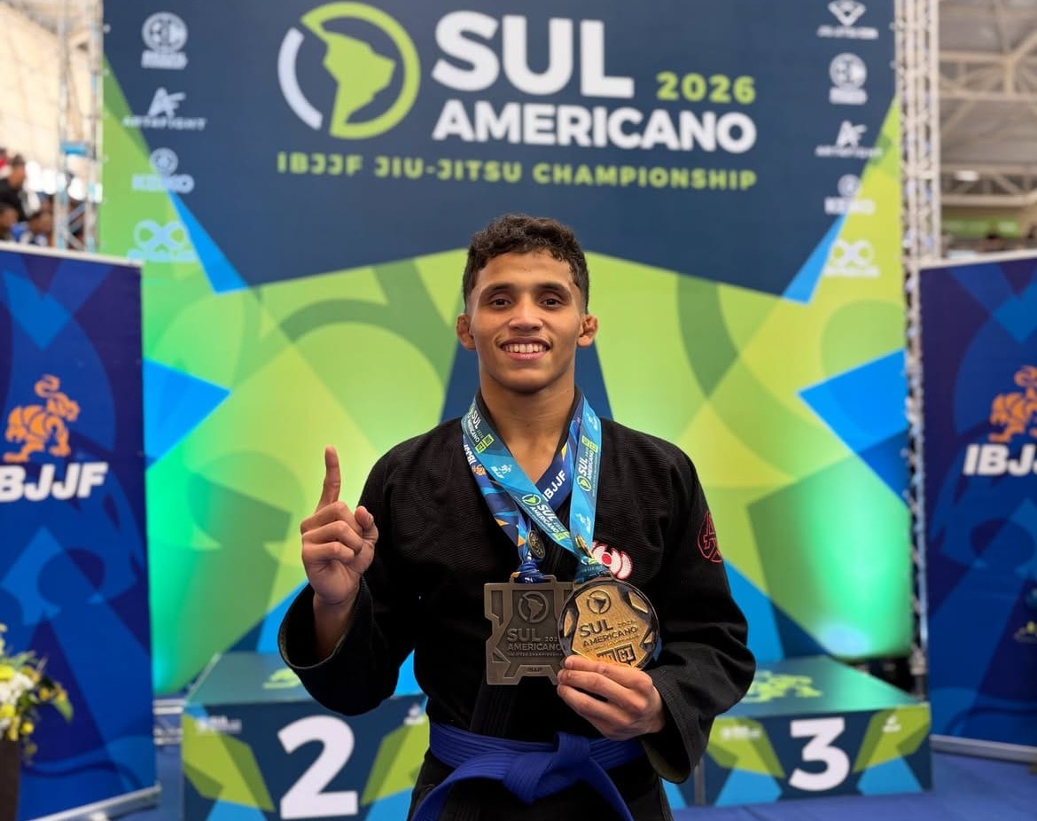 Riki Marte conquista bronze no Sul-Americano de Jiu-Jitsu com kimono
