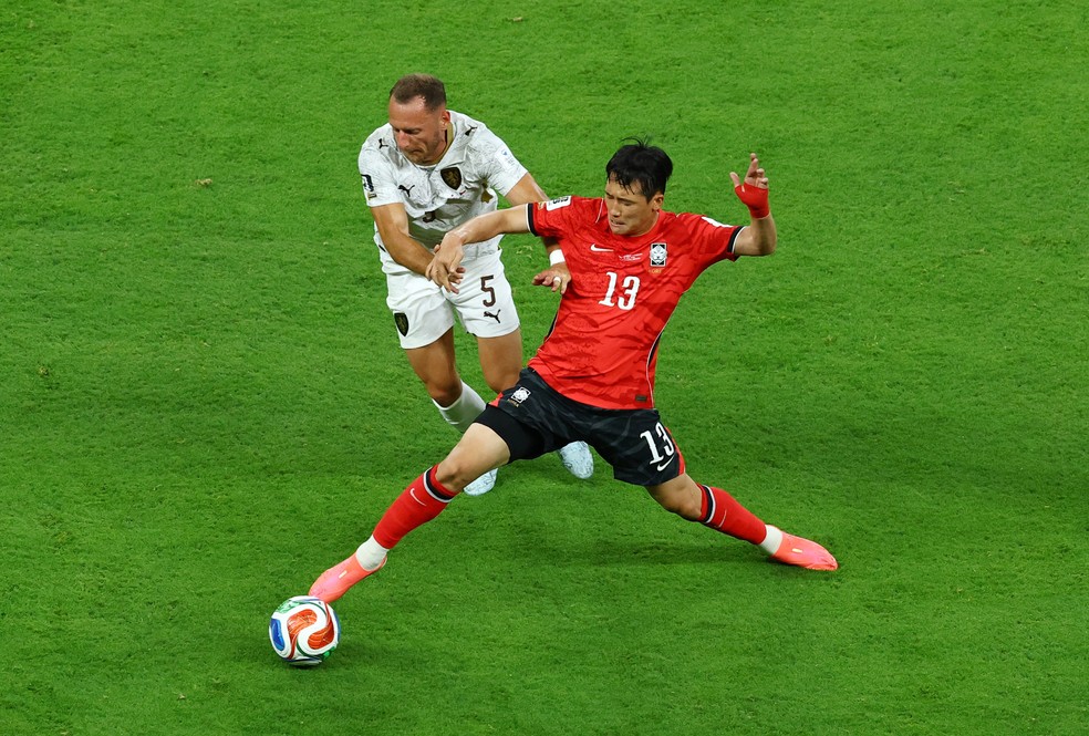 Vladimir Coufal em ação contra a Coreia do Sul