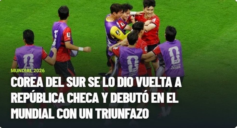 Repercussão da virada da Coreia do Sul na Copa — Foto: Reprodução