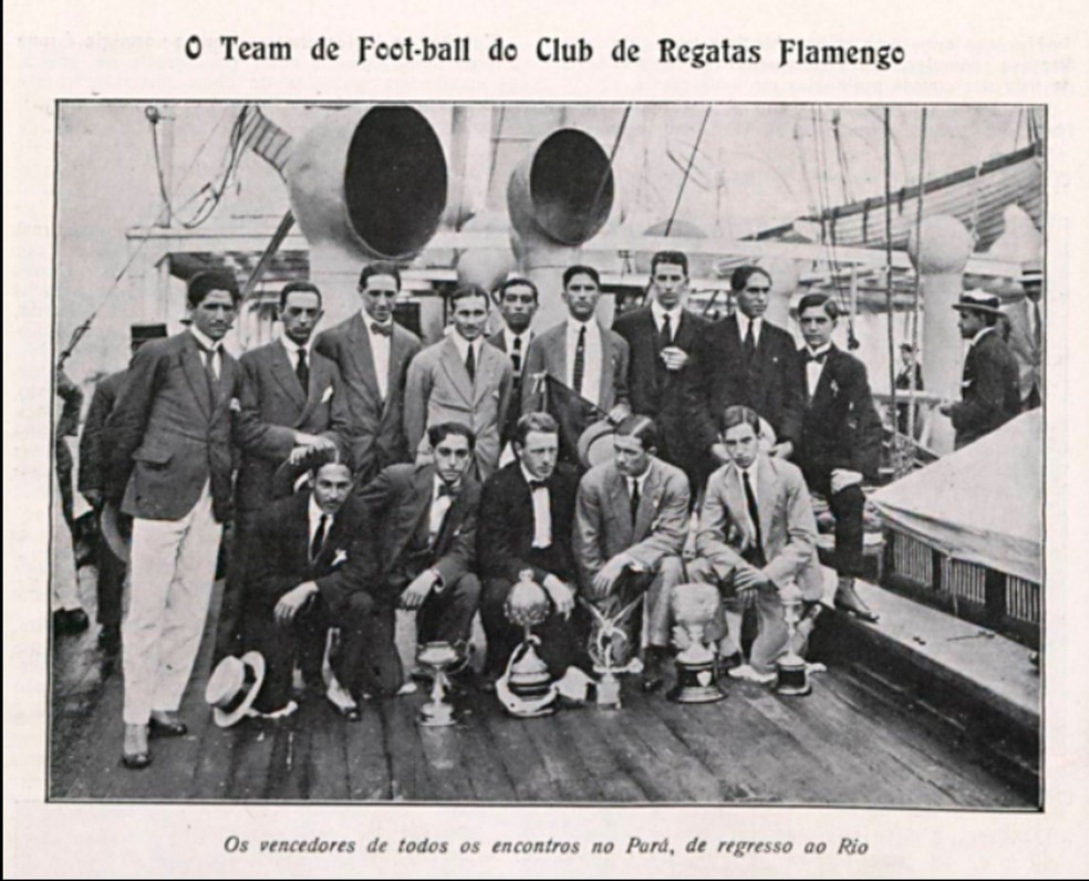 Excursão do Flamengo em Belém, em 1915 e 1916 — Foto: Reprodução