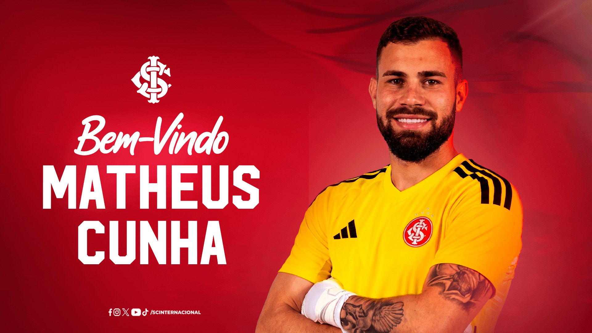 Inter anuncia a contratação do goleiro Matheus Cunha; veja detalhes