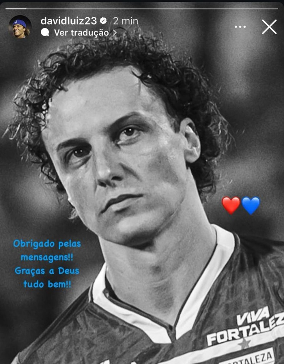 David Luiz, Fortaleza — Foto: Reprodução