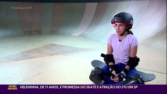 Primeira brasileira a fazer 540º, skatista de 11 anos é destaque do STU - Programa: Globo Esporte SP 