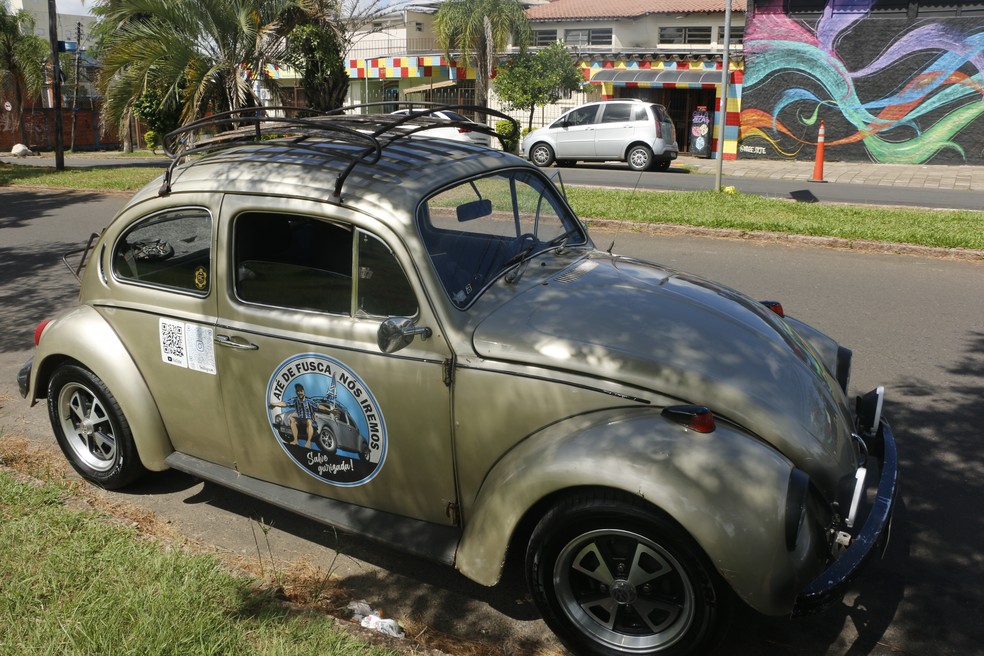 Fusca 1974 de Guilherme — Foto: Esther Fischborn/ ge RS
