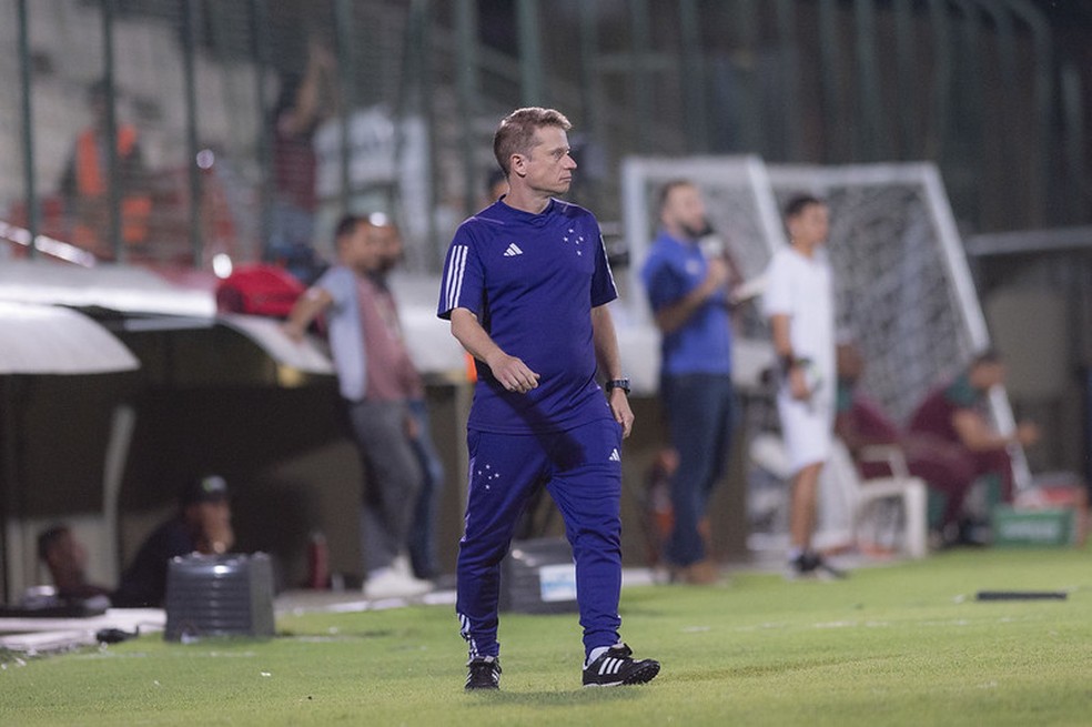 Fernando Seabra na partida da Copa do Brasil Sub 20 - Cruzeiro x Fluminense — Foto: Staff Images/Cruzeiro