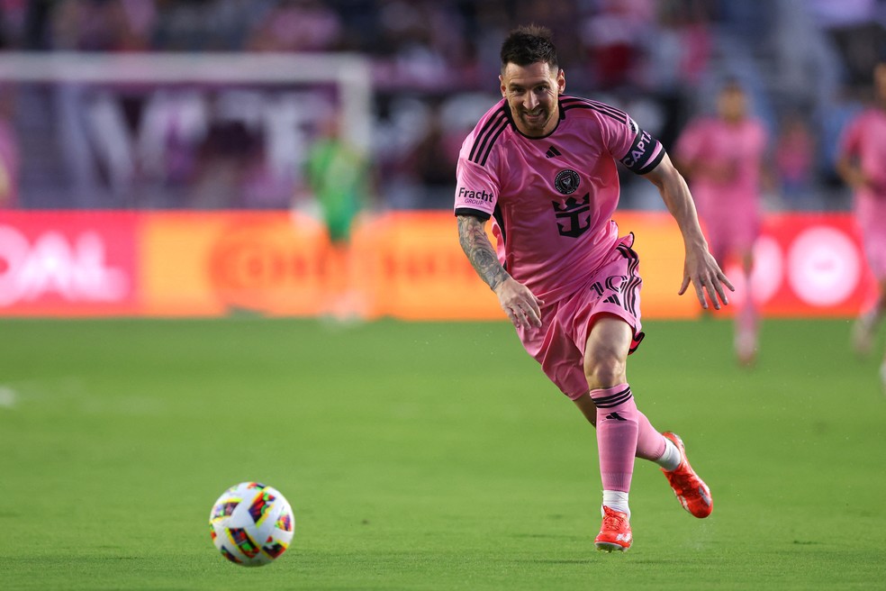 Messi em jogo do Inter Miami — Foto: Megan Briggs/Getty Images via AFP