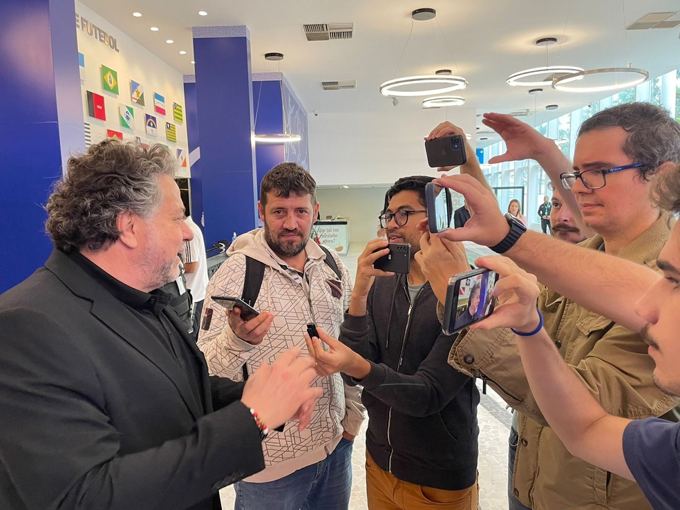 Julio Casares após o sorteio dos mandos da final da Copa do Brasil — Foto: São Paulo FC