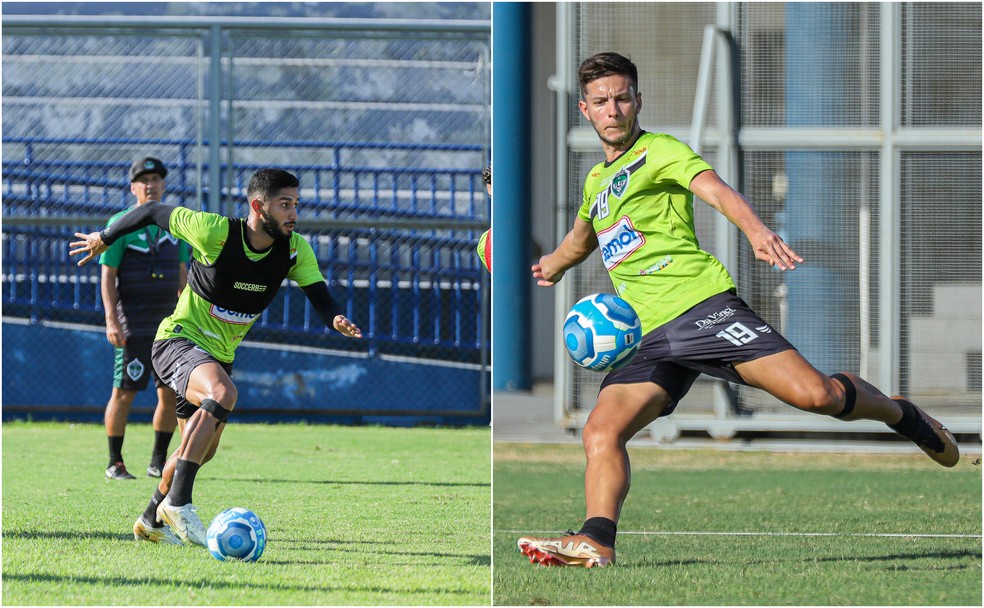 Gabriel Lima e Gabriel Correa devem ser titulares contra o Remo &mdash; Foto: Ismael Monteiro / Manaus
