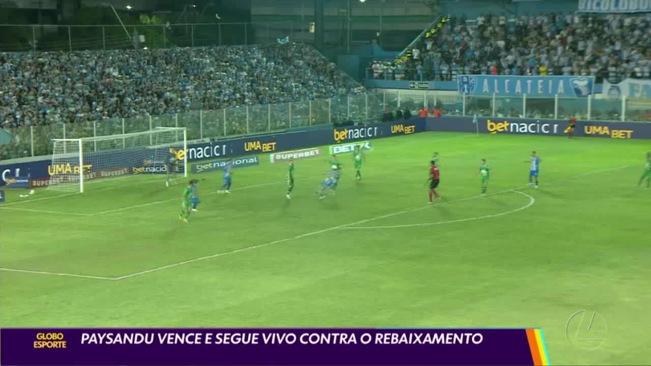 Paysandu vence a Chape e segue vivo na luta contra o rebaixamento na Série B